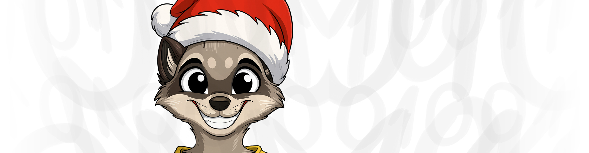 Waschi mit Weihnachtsmütze